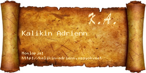 Kalikin Adrienn névjegykártya